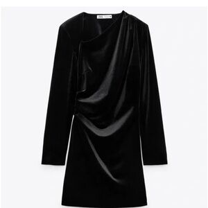 Zara Black Long Sleeve Dress
